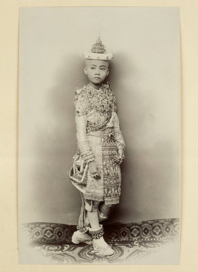 Siamese prince at the ceremony of cutting the topknot, 1890 by Robert Lenz